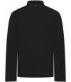 FR045 Front Row Premium Piqué 1/4 Zip Top Black colour image